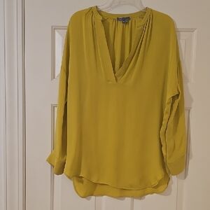 Vince Silk Tunic In Mustard Color size XS